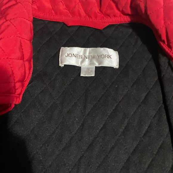 Jones New York Red Quilted Varsity Jacket - Picture 5 of 11